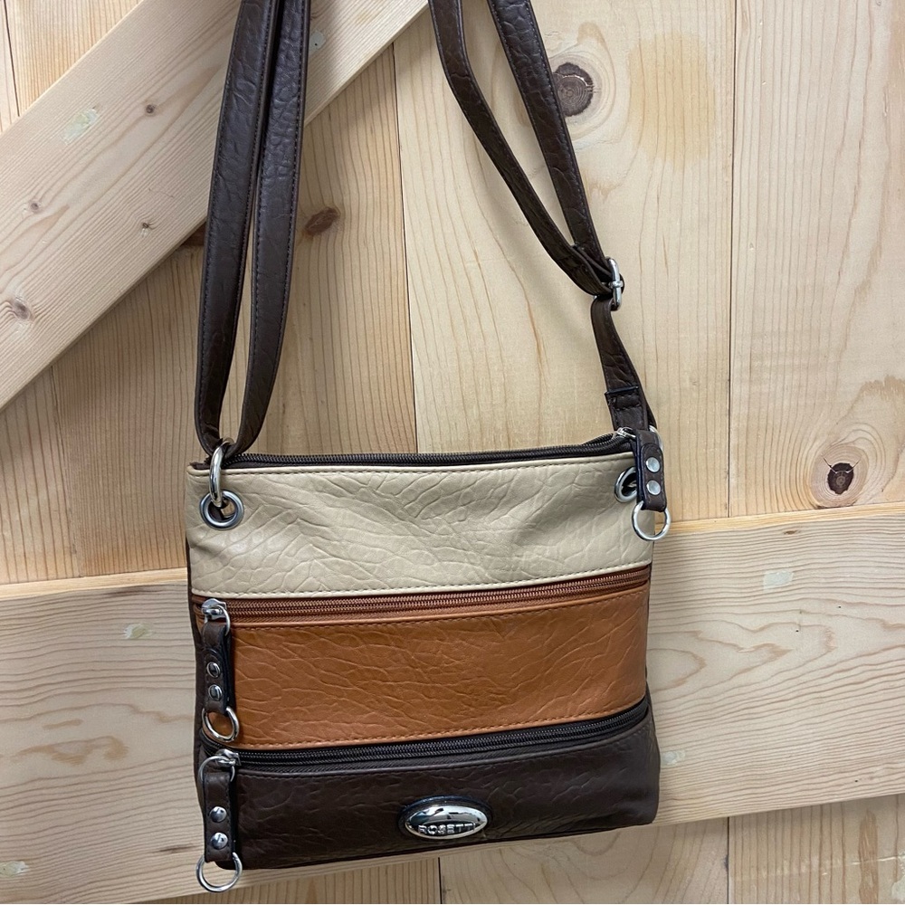 🎯 Rossetti handbag. Leather-look. Shades of brown.  Many pockets!